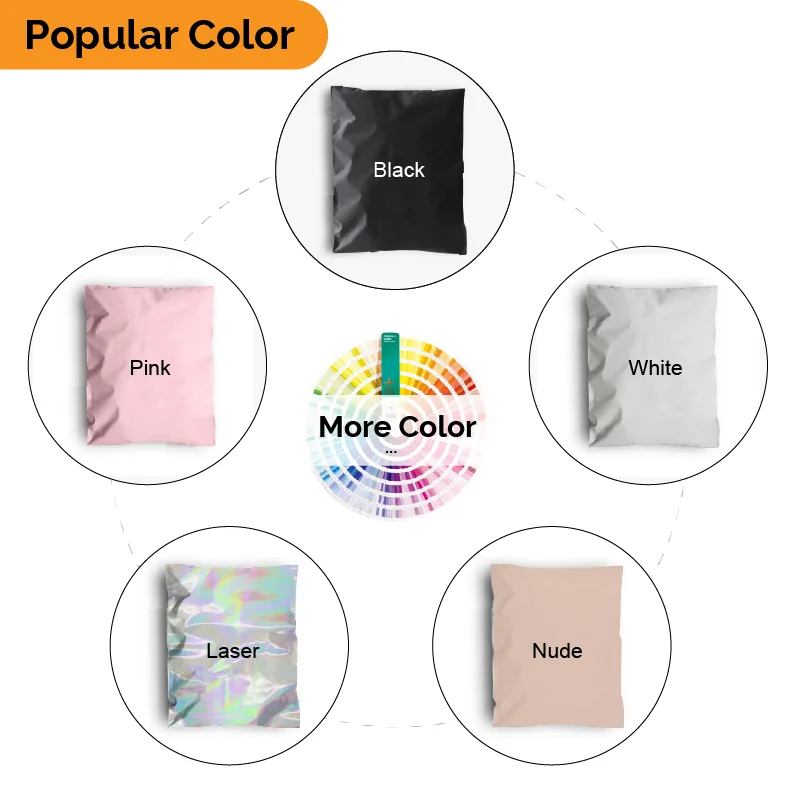 Beige Nude Brown Poly Mailers Mail Bag Custom Logo Shipping Bags For Clothing Boutique