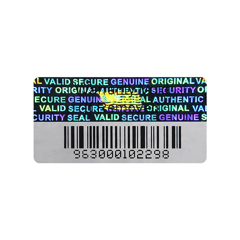 Custom high quality original authentic genuine hologram warranty void if seal broken sticker