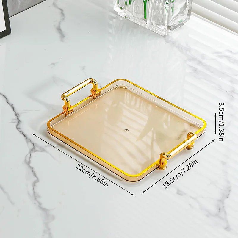 Plastic Organizer Tray High Quality Multiple Colors Storage Tray For Kitchen Tableware Bathroom