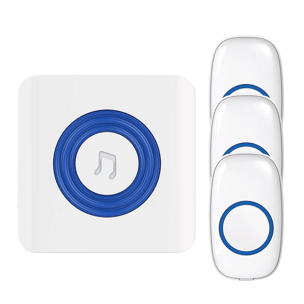 Custom sound wireless waterproof door chime kit with mute mode 58 music gate doorbell for Home Office Shops