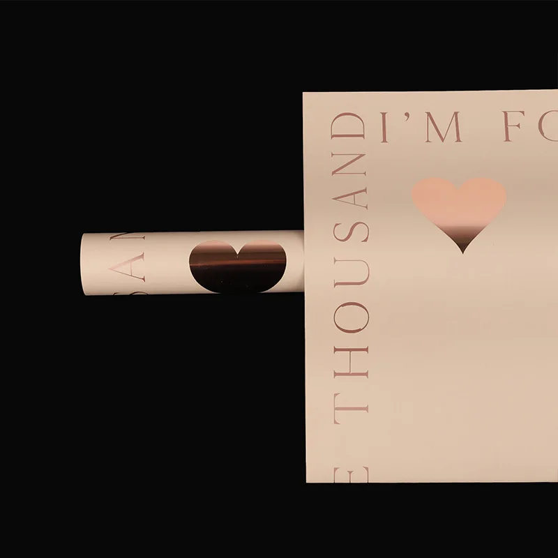 Korean heart desgin florist waterproof wrapping paper for flower bouquet