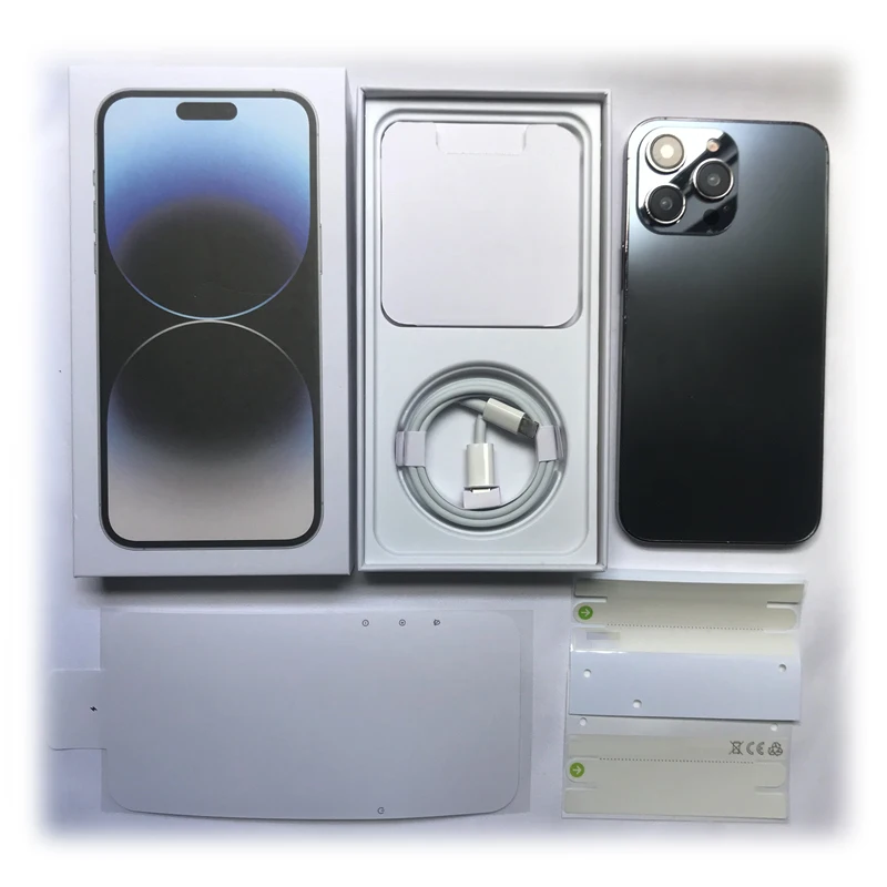 Exquisite and safe paper mobile phone storage box for 14 pro max mobile phone protection box for 14 plus dummy phone model in it