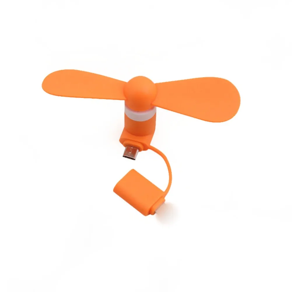 2024 Good quality New 2 In 1 Portable Mini Cooling Cell Phone Fan for Micro USB for Type C