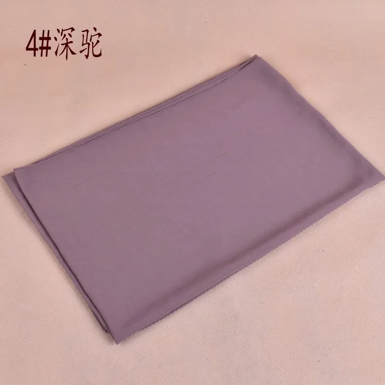 Classic Solid Monochromatic Pearl Chiffon Turban Ladies Yarn Light Edition Hijab