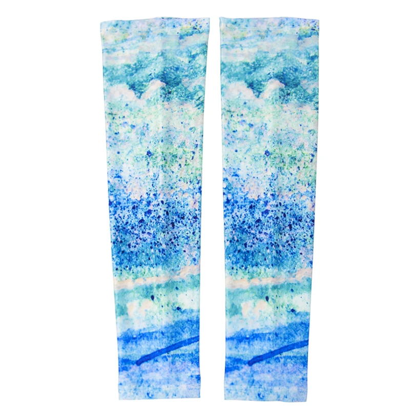 Outdoor Biking Sports  Customized Arm sleeves Seamless Unisex breathable Wrap Freeze Elasticity Sleeve Ice Silk Sleeves