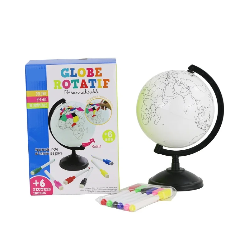 Fresh Style kids toy of painting Map Globe and customize