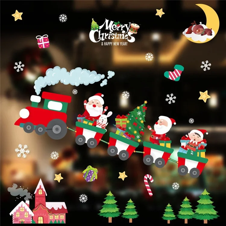 China Manufacturer Tags Window Snowflake Stickers PVC Christmas