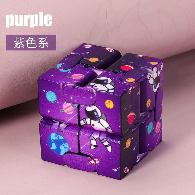 Fidget Cubos Juguetes Antiestres Plastic Anti Stress Relief Galaxy Folding Infinity Cube Puzzle A Magic Fidget Cube Sensory Toys