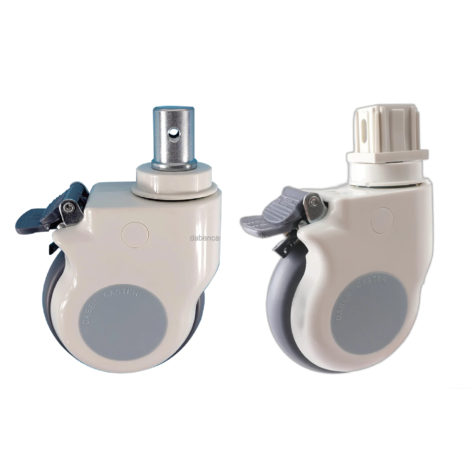 5 Inch Antiseptic Caster Hospital Bed Wheels Thread Stem ICU Bed Casters