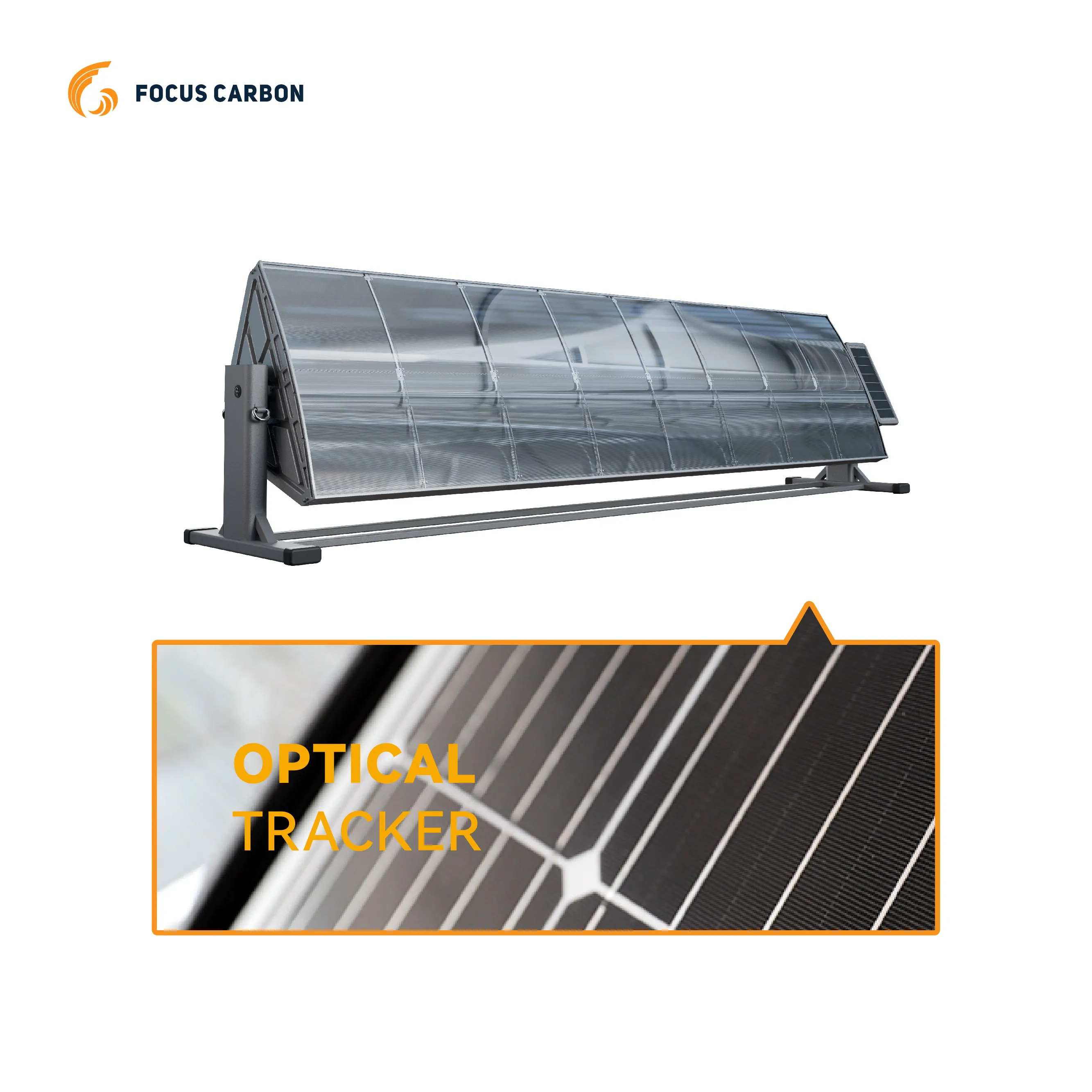 Focus Carbon Solar heater for parabolic trough condenser Solar Thermal Concentrator