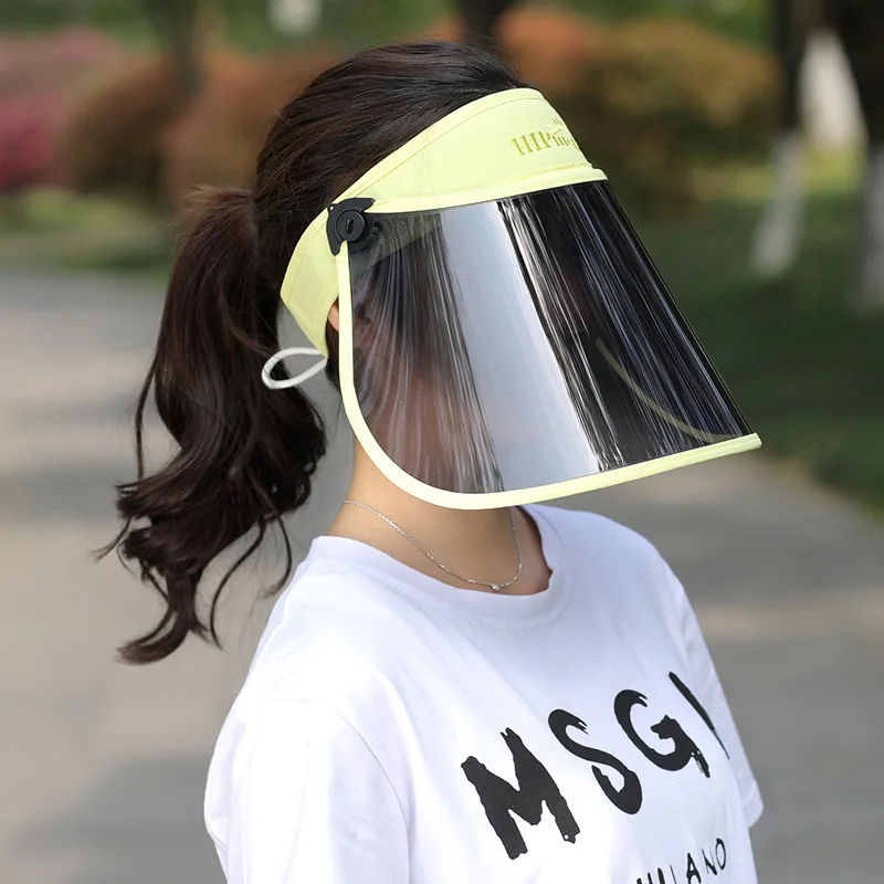 Stock UV Protection Plastic PVC Visor Cap Beach Sun visor Hat Promotion Advertising Tuorist Team Wide Brim Airtop Cap