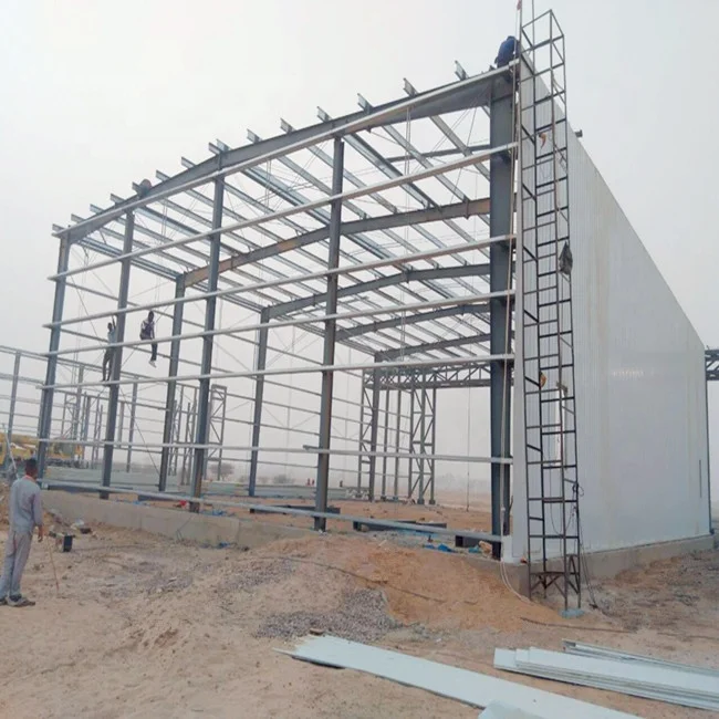 Strong resistant storm wind pre-engineering steel structure  aircraft hangar