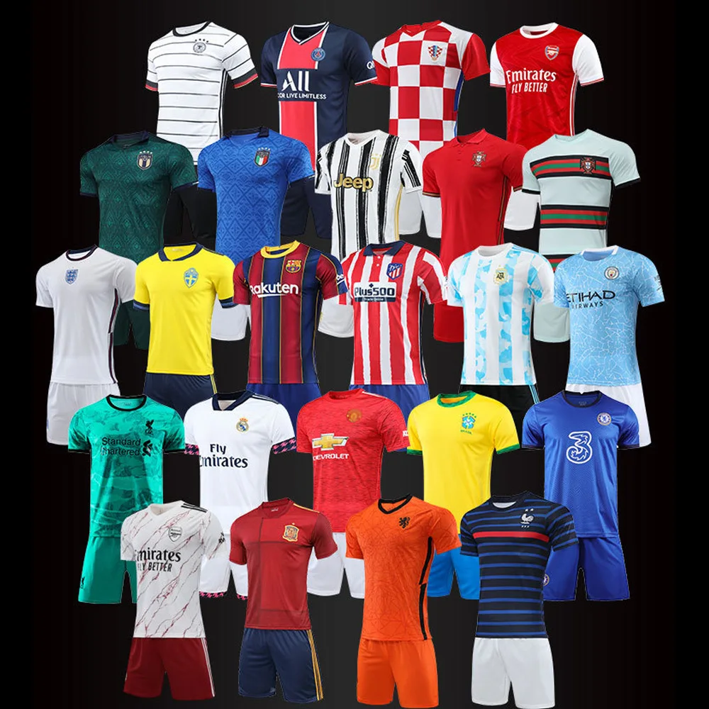 Мужские футболки с сублимационной печатью, тренировочная форма, набор футбольных комплектов, Футбольная Одежда на заказ