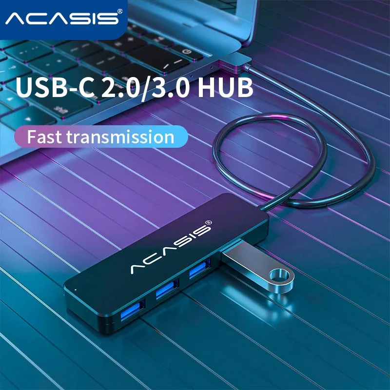 Концентратор USB 3 0 4 порта 2 внешний разветвитель с портом Micro зарядка для Mac ноутбуков компьютеров аксессуары