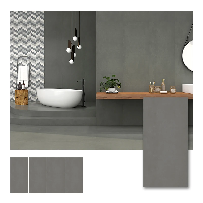 120x60 Cement grey matte porcelain ceramic floor tiles for living room bedroom