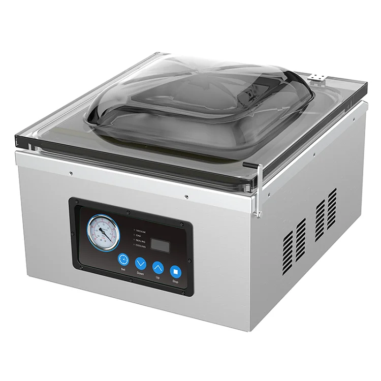 Desk Type Commercial Food Single Chamber Vacuum Packaging Machine With Large Chamber