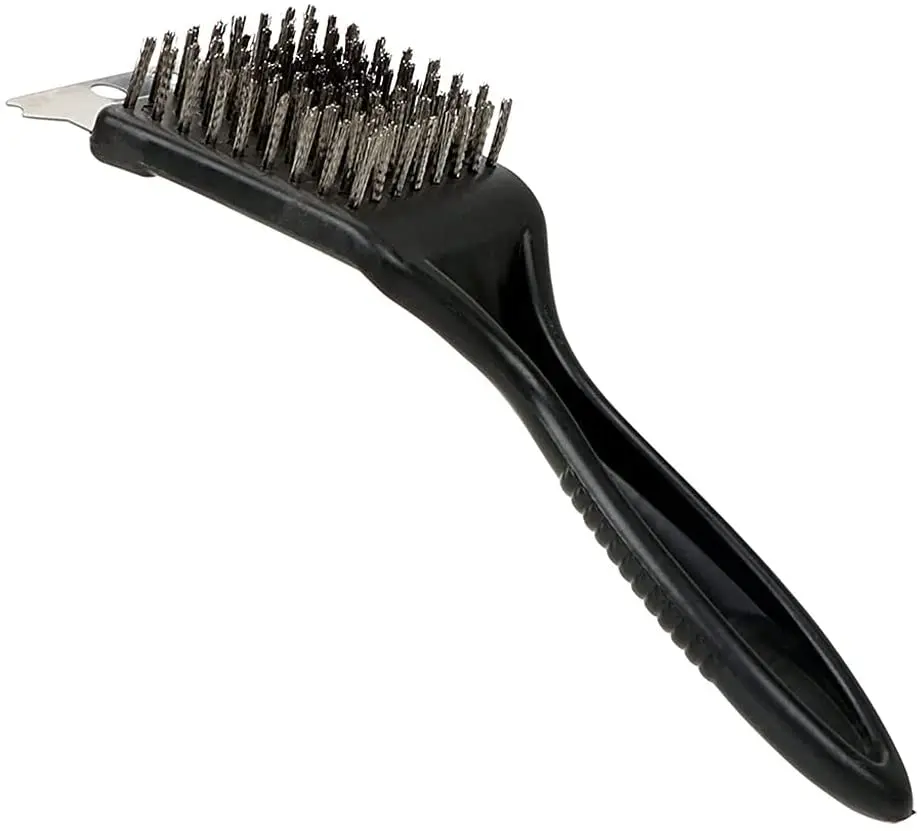 Durable Wire Bristles Cleaning Brushes Barbecue Grill Brush with Scraper BBQ Cleaning Tools BBQ Accessories