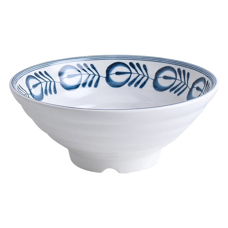 Restaurant used deep round 100% melamine ecofriend noodl ramen bowl