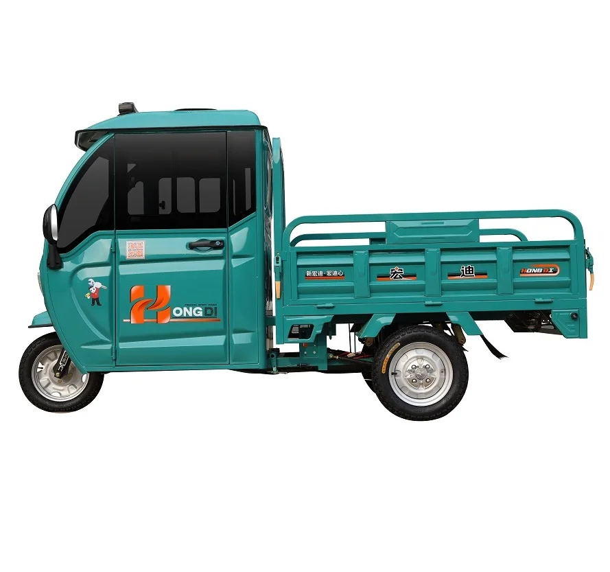 China Heavy Loading Family Use Van Cargo Closed Cabin Electric Three-Wheeled  Cargo Tricycle