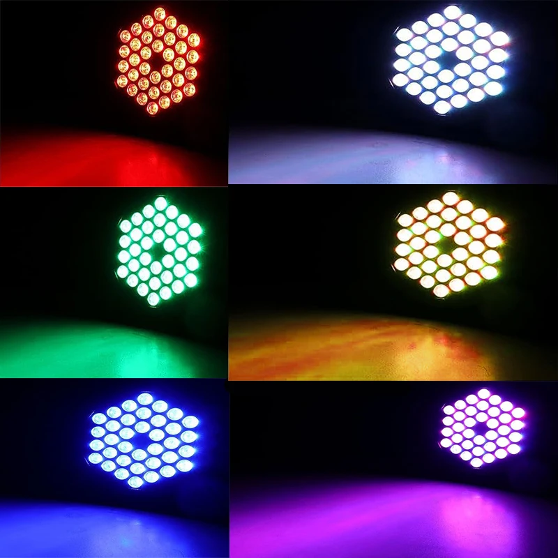 VALAVA 110W Par Light RGBWA UV 36Pcs Lamp Beads 6In1 Led Stage Par Lights For Wedding KTV  Night Club