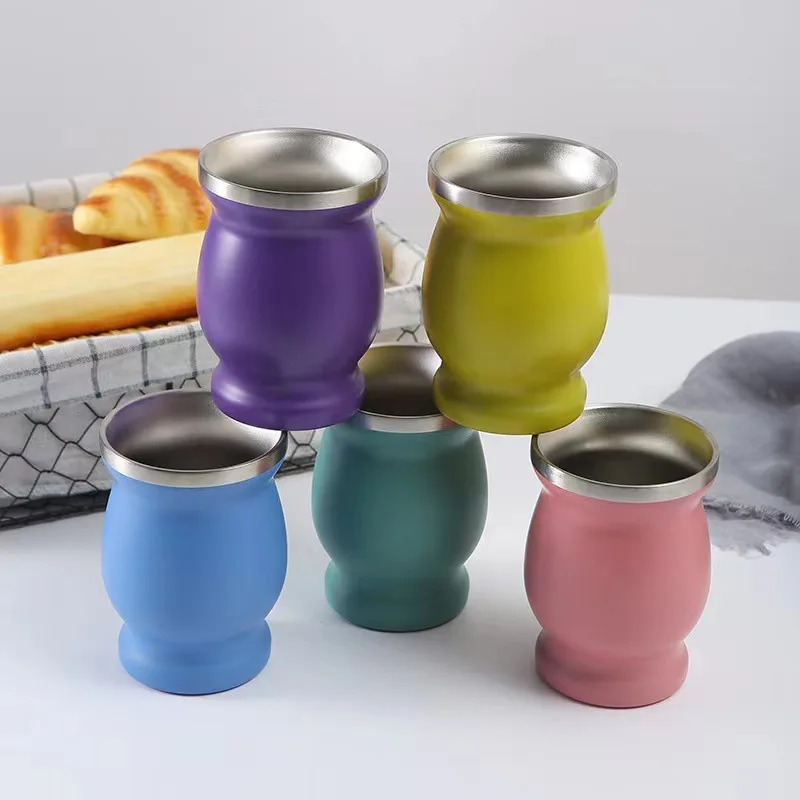 Argentina  Mate Tea Cup Double Wall Insulated Especially For Tea Healthy Drinkware Stainless Steel Coffee Mug