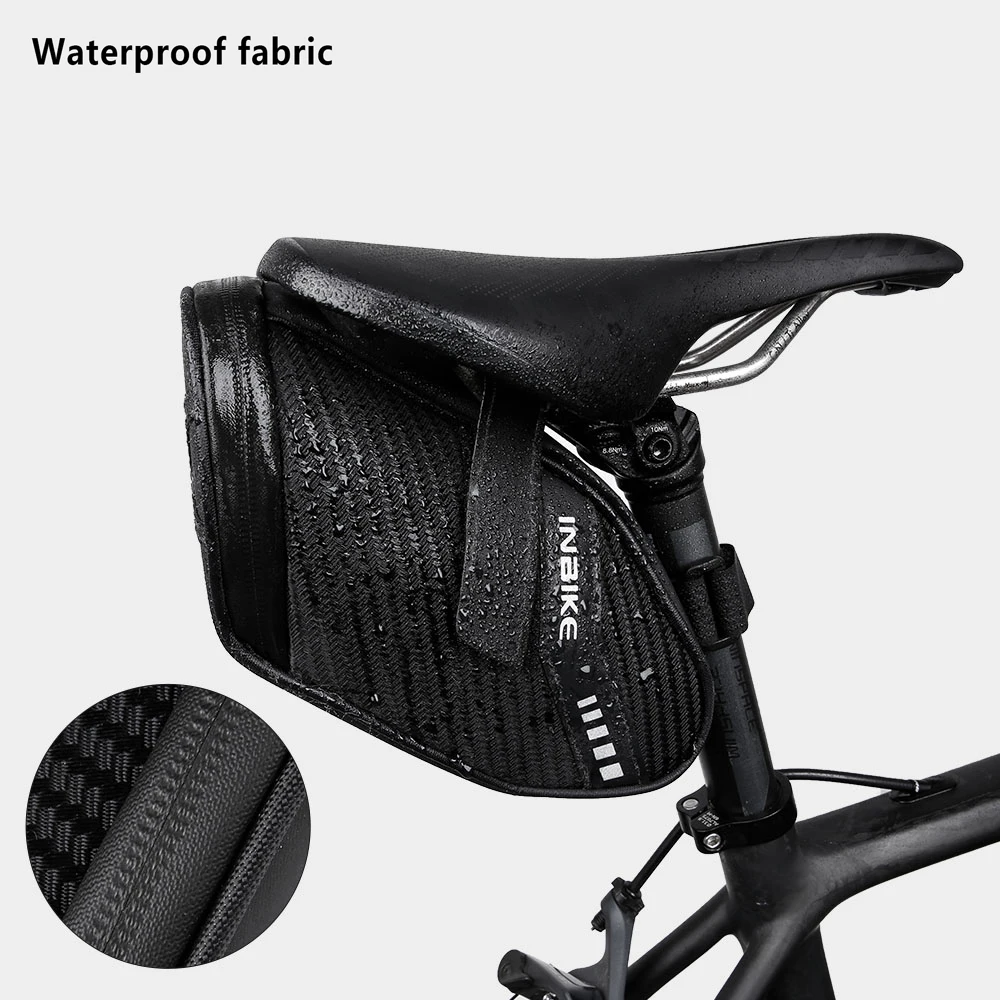 INBIKE Bicycle Waterproof Back Saddle Bike Bags Rear Light Bicycle Storage Bag Seat Tail Bag
