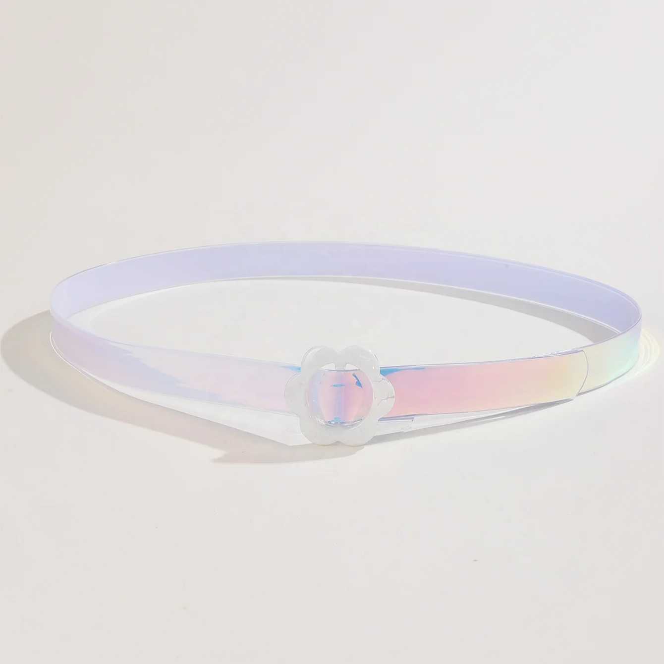 2023 hot sale Goth Punk Y2K Pvc Transparent Clear Holographic Waist girls Belt