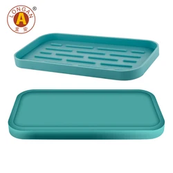 Factory Hot Sale Kitchen Rack Shelf Tray Sink Organizer Silicone Sponge Holder Tray For Kitchen Tool