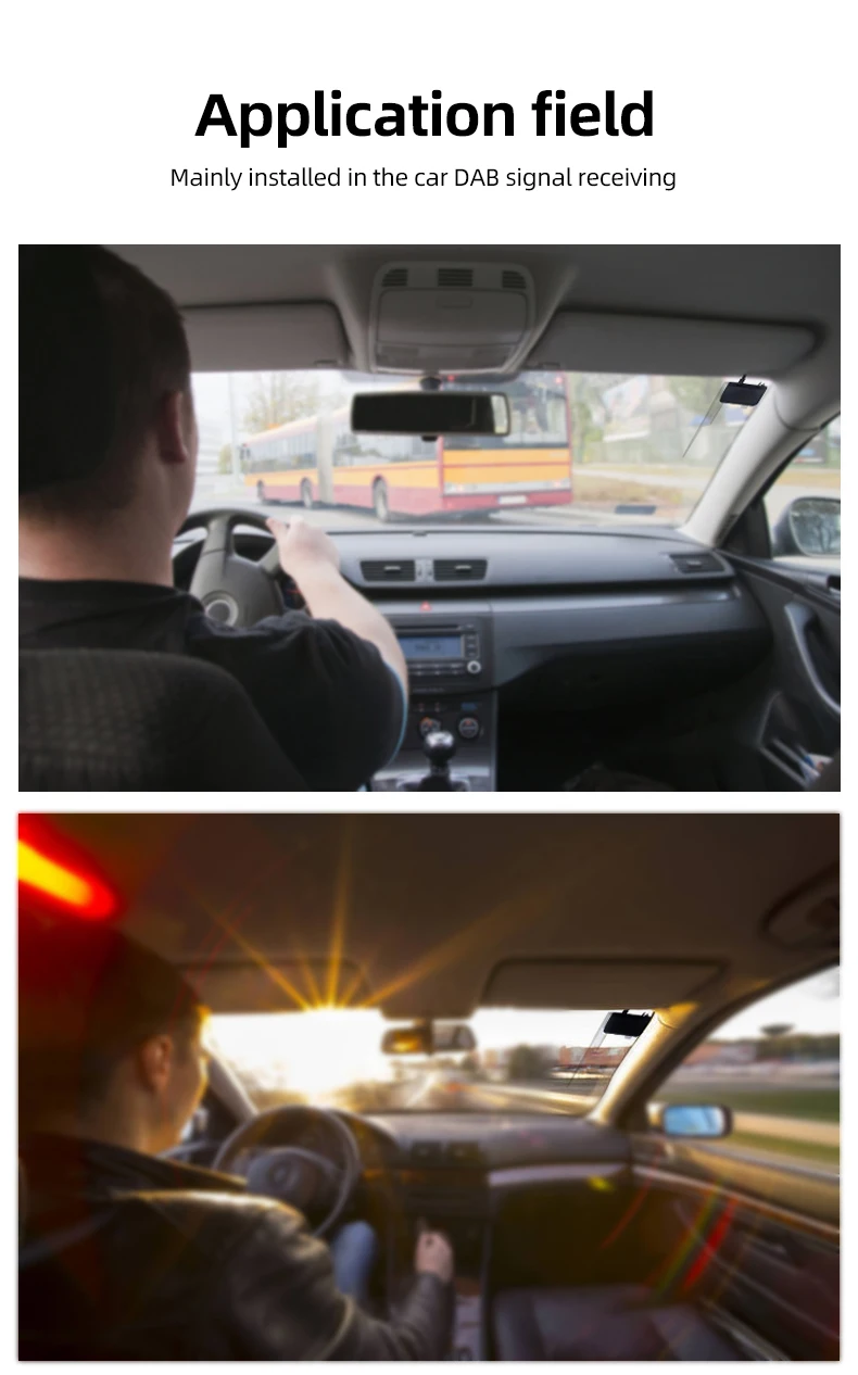 In Stock Car Roof Digital Dab Fin Antenna Activ Antenna Performance magnetic mount Shark Fin AM/FM/DAB Car Antenna