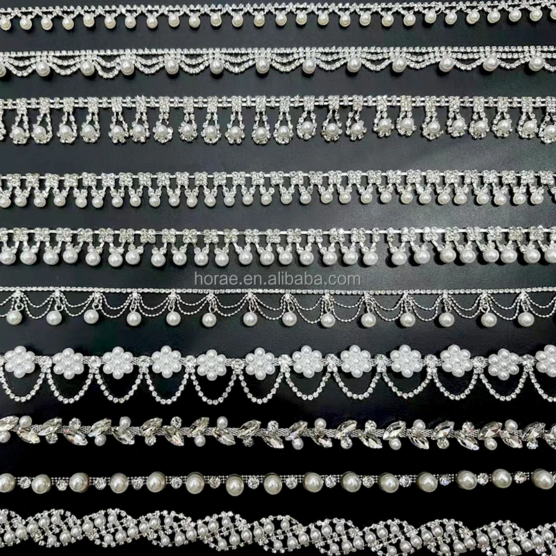 F126 оптовая продажа кристаллическая цепочка со стразами стеклянные бусины элегантная для женщин