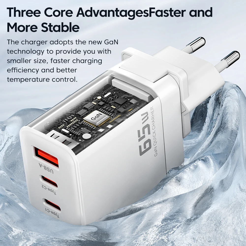 Toocki 65W gallium nltride travel charger the charger high power one is enough