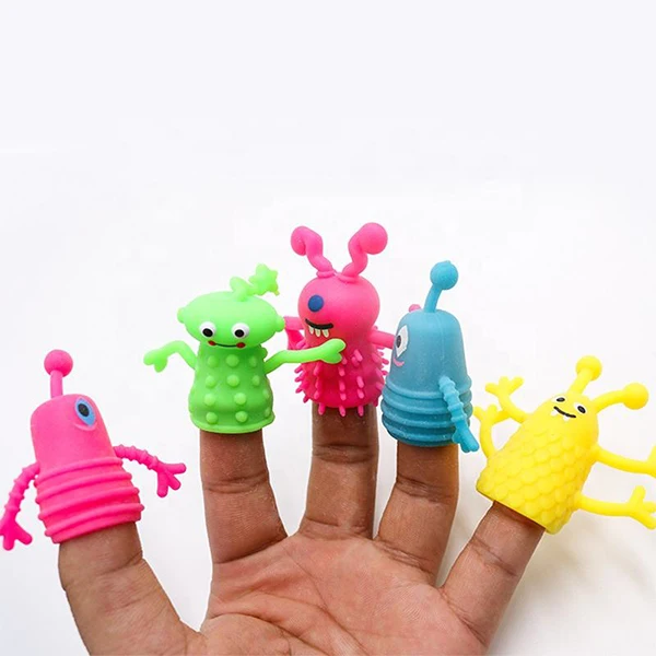 TPR Finger Puppet Little Mini Monster Puppet Finger Doll for Party Favors Fun Toys Puppet Show