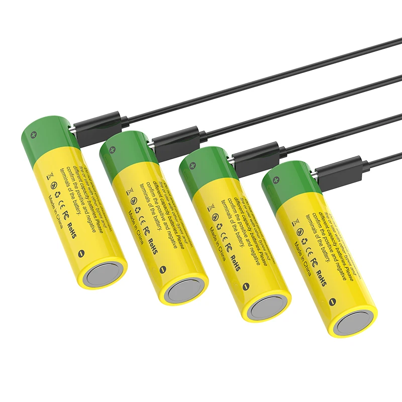 1.5v 1700mWh 3000MWH Li-ion Battery AA Type-C Port Rechargeable Batteries