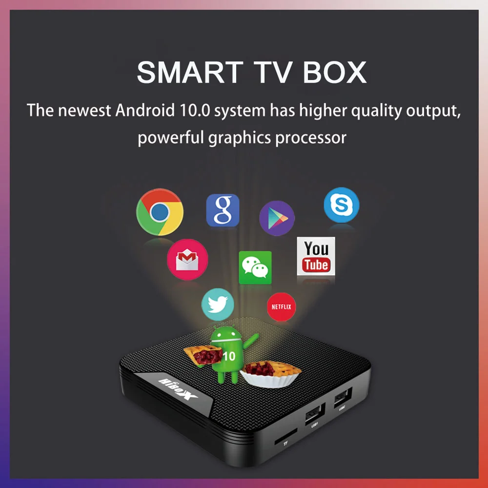 Smart TV Box 2GB + 8GB/16GB optional Android TV box OS10.0 Amlogic IK316 Quad Core support 4K H.265 Set Top Box TV to watch show