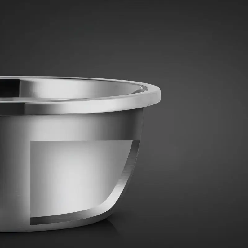 Durable 26Cm Stainless Steel Basin Household Washing Cleaning Storing Multi-Purpose Basin