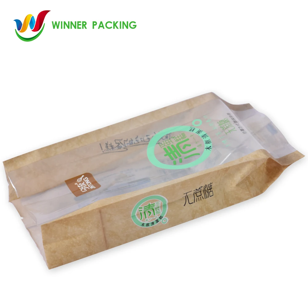 chaoan packaging factory custom back side sealed with side gusset bag with K nylon for bread packing bag