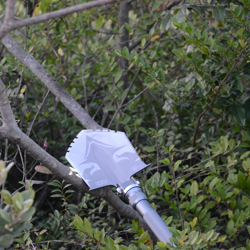 Digging Tools Carbon Steel Garden Digging Tool Survival Shovel with Knife Screwdriver and Compass