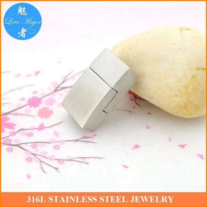 matt polished Stainless Steel Bayonet Clasps 22*14mm Jewelry Clasp for Leather Cord