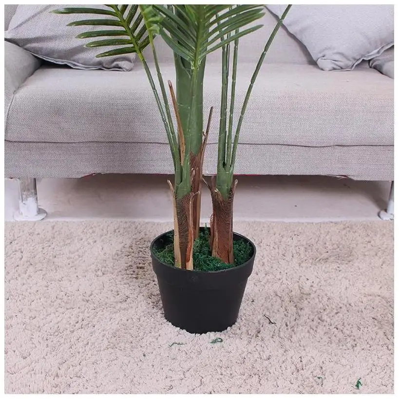 Artificial Fake Tree Plants Indoor Palm Leaves And Flowers Coconut Tall Flowers Outdoor Panels Grass Fence Artificial Plant Wall
