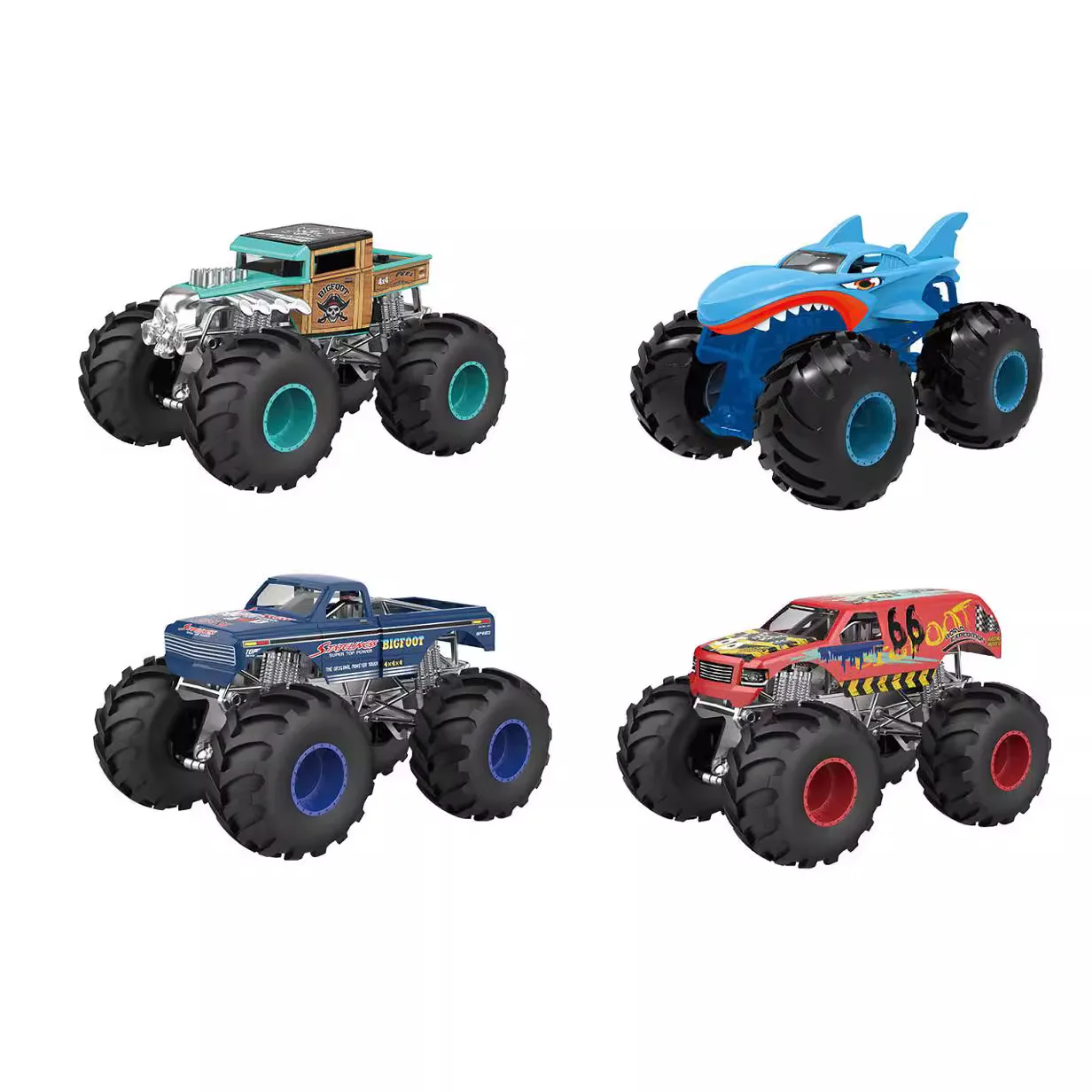 Wholesale 1:24 Big Wheel Monster Car Diecast Car Model MONSTER TRUCK