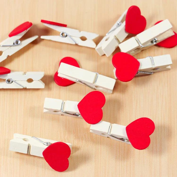 Factory price heart shape wood clothespin wooden clothes pegs clip