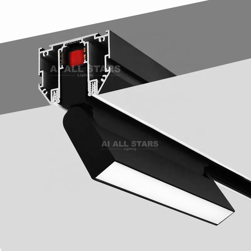 Russia Stretch Ceiling Magnetic Track Lighting 220V 48V Aluminium Profile Hidden Track Light For Pvc Stretch Film Ceilings