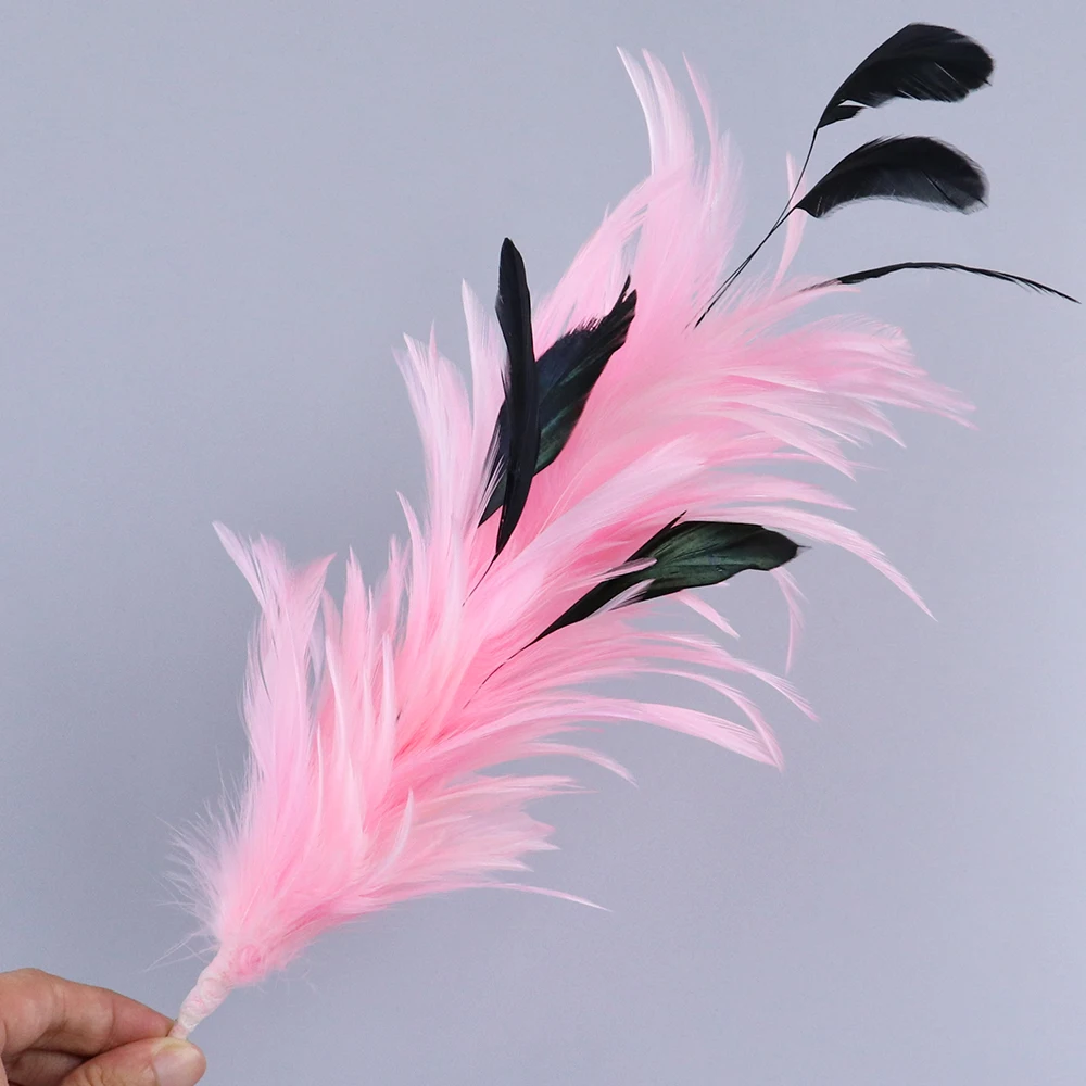 25-30cm Millinery Supplies Mount Feather Flowers Stripped Goose Feather Mount Feather Headwear