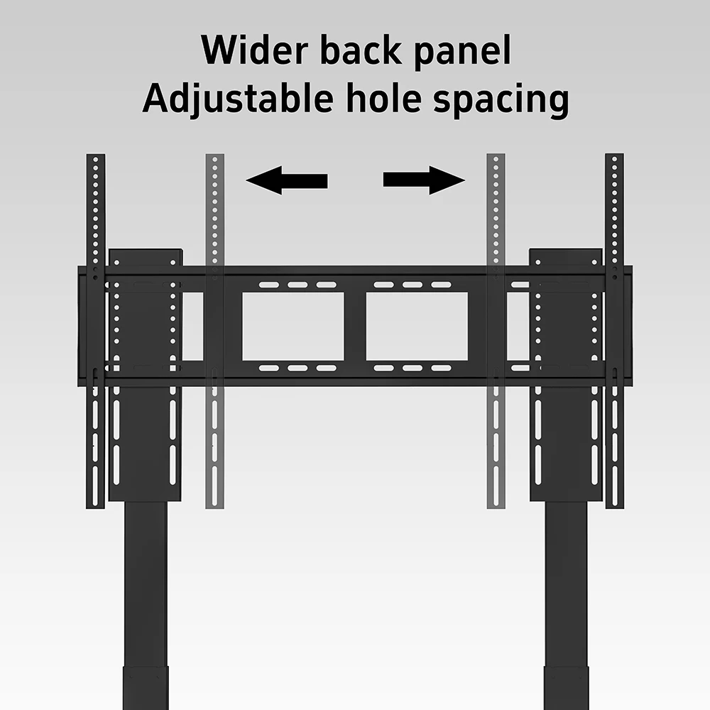 Electric Height Adjustable TV Lift Mechanism Motorized TV Lift With Remote Control Floor Standing Vesa Mount TV Stand