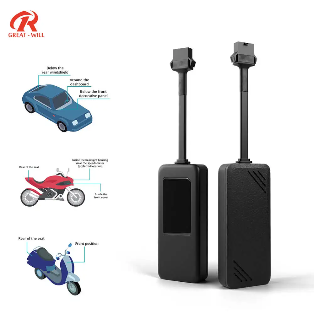 Micro Chip GPS GNSS Vehicle Location Tracking Auto Parts Alarm Geo-fence Anti Theft 4G Vehicle GPS Tracker For Cars Motorcycles