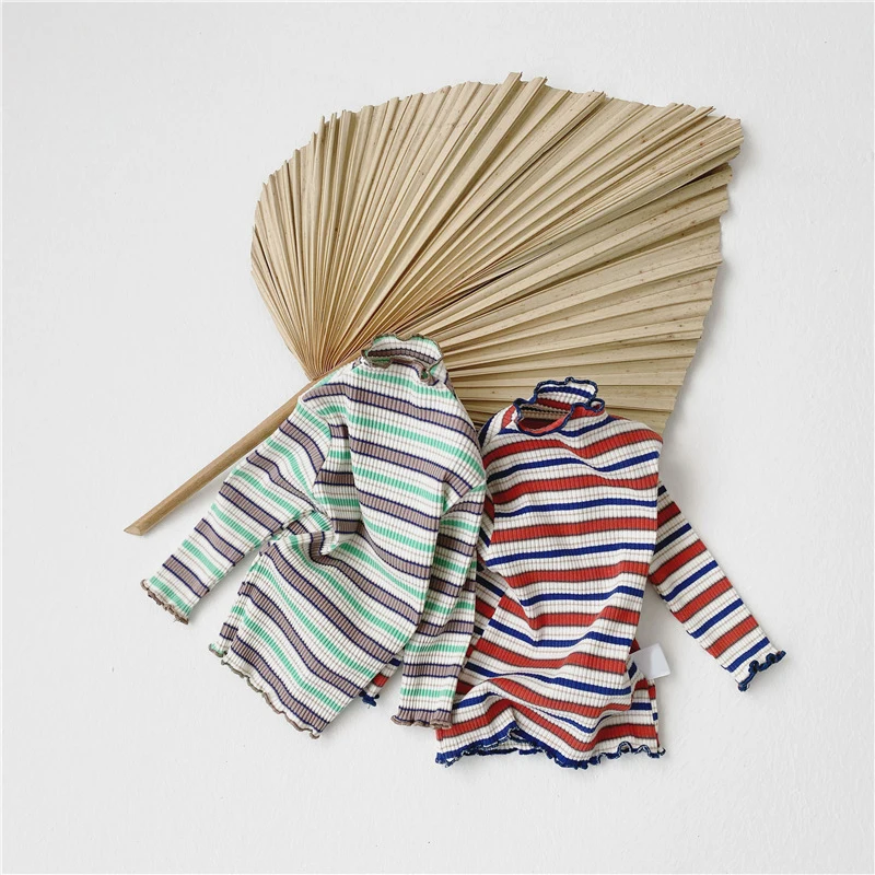 
Q2-baby 3557 China Supply Toddler Long-Sleeve T-Shirt Striped Baby T Shirts Clothing 