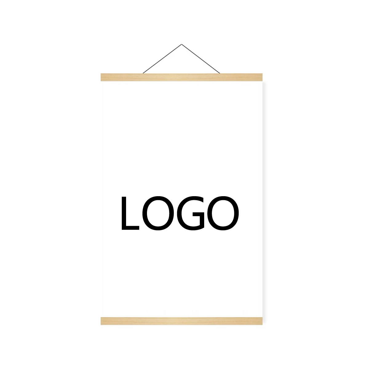 Custom Wooden Wall Tapestry Poster Frame Hanger Natural Teak Hanger for Photos Pictures Prints Maps Scrolls Artwork