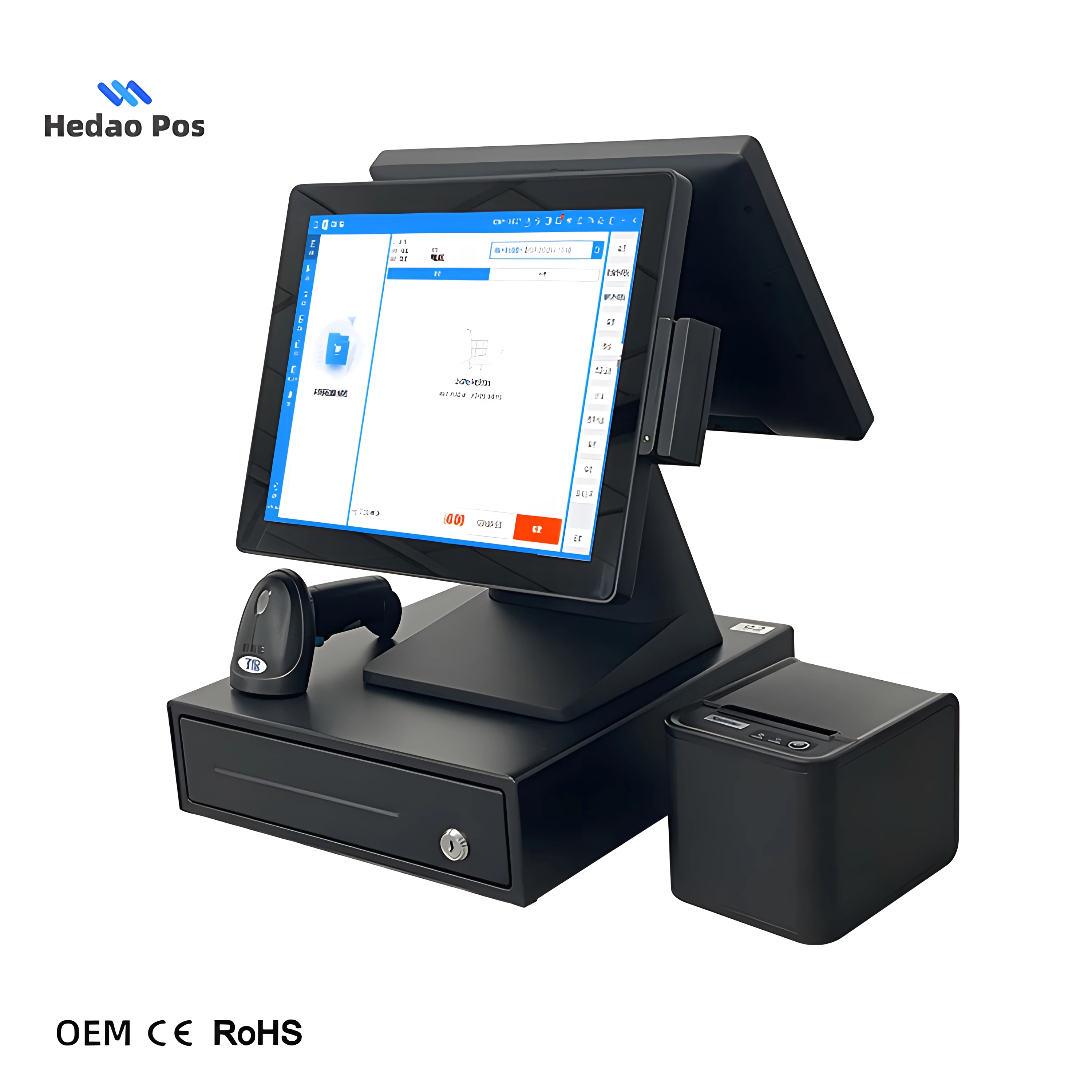 Новый продукт идеи 15 6 дюймов двойной экран складной pos-system другие pos Pos System супермаркет