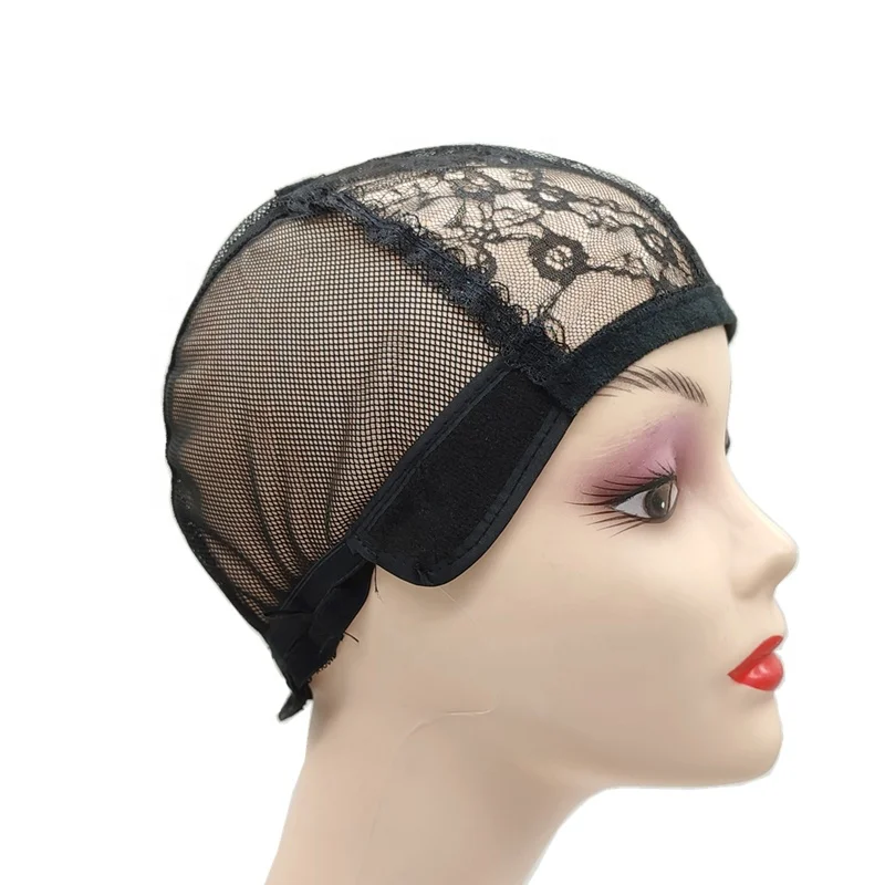 Private label Adjustable Straps Glueless Weaving Wig Cap Custom Invisible Black Ventilated Wig Cap For Wig Making