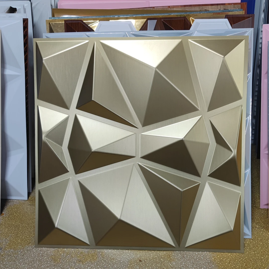 Modern Design Decorative Pvc Wallpaper 1mm Thickness Diamond Waterproof 3D Wall Panels Room Background Wall Decoration Stickers
